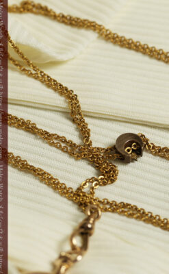 ティファニーの小さな14金無垢アンティーク懐中時計 【1902年製】ネックレス＆腕時計-P2416-22