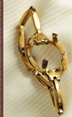 ティファニーの小さな14金無垢アンティーク懐中時計 【1902年製】ネックレス＆腕時計-P2416-23