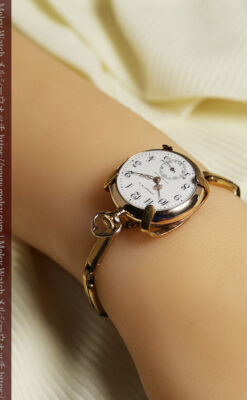 ティファニーの小さな14金無垢アンティーク懐中時計 【1902年製】ネックレス＆腕時計-P2416-27