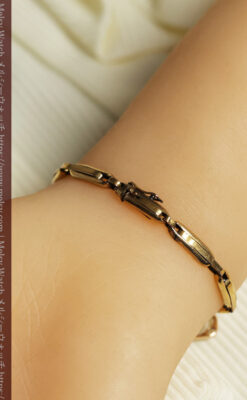 ティファニーの小さな14金無垢アンティーク懐中時計 【1902年製】ネックレス＆腕時計-P2416-28