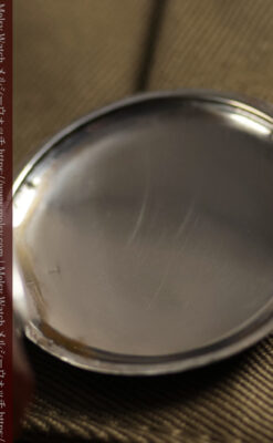 仕事をしながら楽しめるオメガの銀無垢アンティーク腕時計 【1915年頃】ニエロ装飾-W1687-14