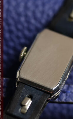 エルジン 女性用アンティーク腕時計 サファイアとダイヤモンド 【1930年頃】細身の縦長-W1688-12