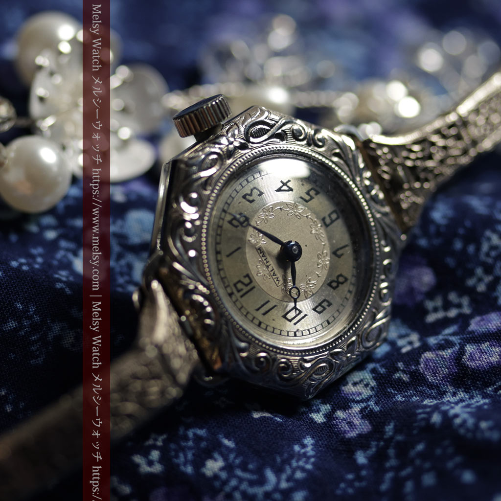 黎明期のレディース腕時計 ウォルサムの100年物アンティーク腕時計 【1920年頃】-w1689-10