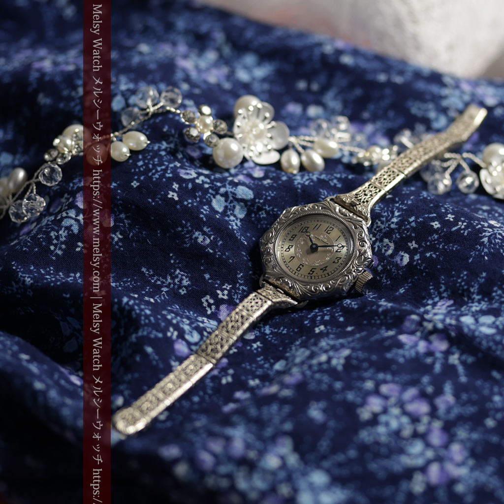 黎明期のレディース腕時計 ウォルサムの100年物アンティーク腕時計 【1920年頃】-w1689-2