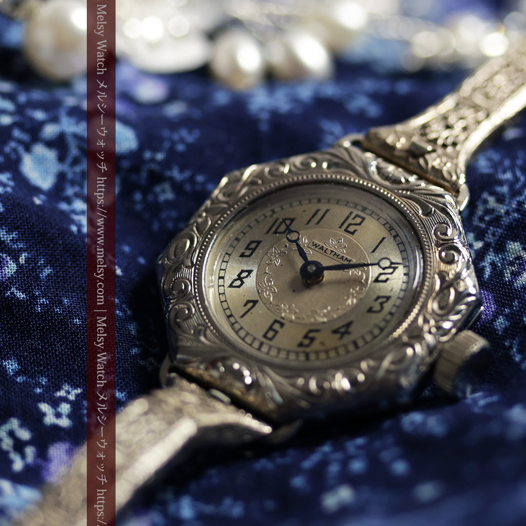 黎明期のレディース腕時計 ウォルサムの100年物アンティーク腕時計 【1920年頃】-w1689-3