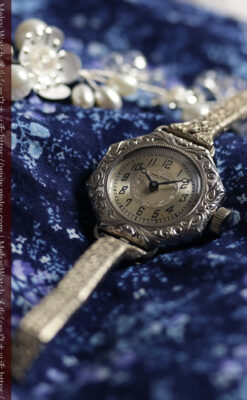 黎明期のレディース腕時計 ウォルサムの100年物アンティーク腕時計 【1920年頃】-w1689-4