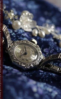 黎明期のレディース腕時計 ウォルサムの100年物アンティーク腕時計 【1920年頃】-w1689-6