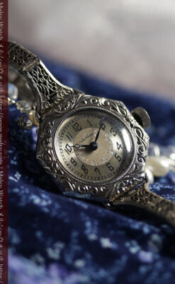 黎明期のレディース腕時計 ウォルサムの100年物アンティーク腕時計 【1920年頃】-w1689-7