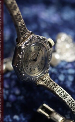 黎明期のレディース腕時計 ウォルサムの100年物アンティーク腕時計 【1920年頃】-w1689-8