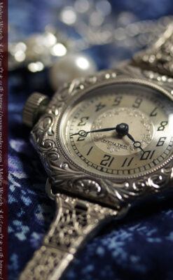 黎明期のレディース腕時計 ウォルサムの100年物アンティーク腕時計 【1920年頃】-w1689-9