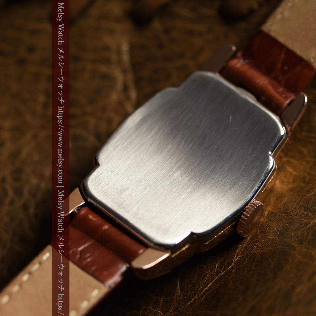 美しく映えるローズ色 グリュエンのアンティーク腕時計 【1940年頃】-W1690-14