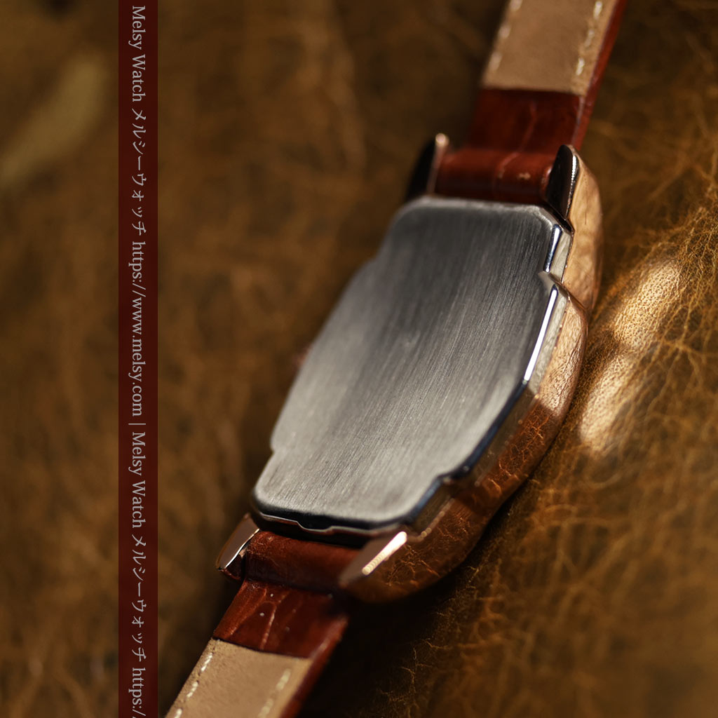 美しく映えるローズ色 グリュエンのアンティーク腕時計 【1940年頃】-W1690-15