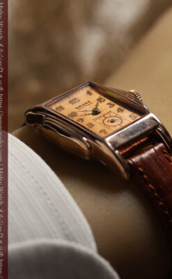 美しく映えるローズ色 グリュエンのアンティーク腕時計 【1940年頃】-W1690-2