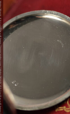 ニエロ黒金装飾と変わり文字盤 ウォルサムの銀無垢アンティーク懐中時計 【1895年頃】-P2417-18