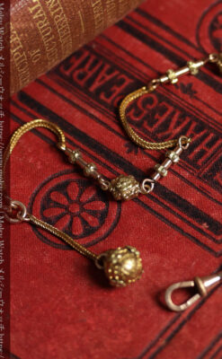 ロンジン 18金&銀地のアンティーク懐中時計 装飾チェーン&ケース付き【1933年頃】フランス由来-P2419-18