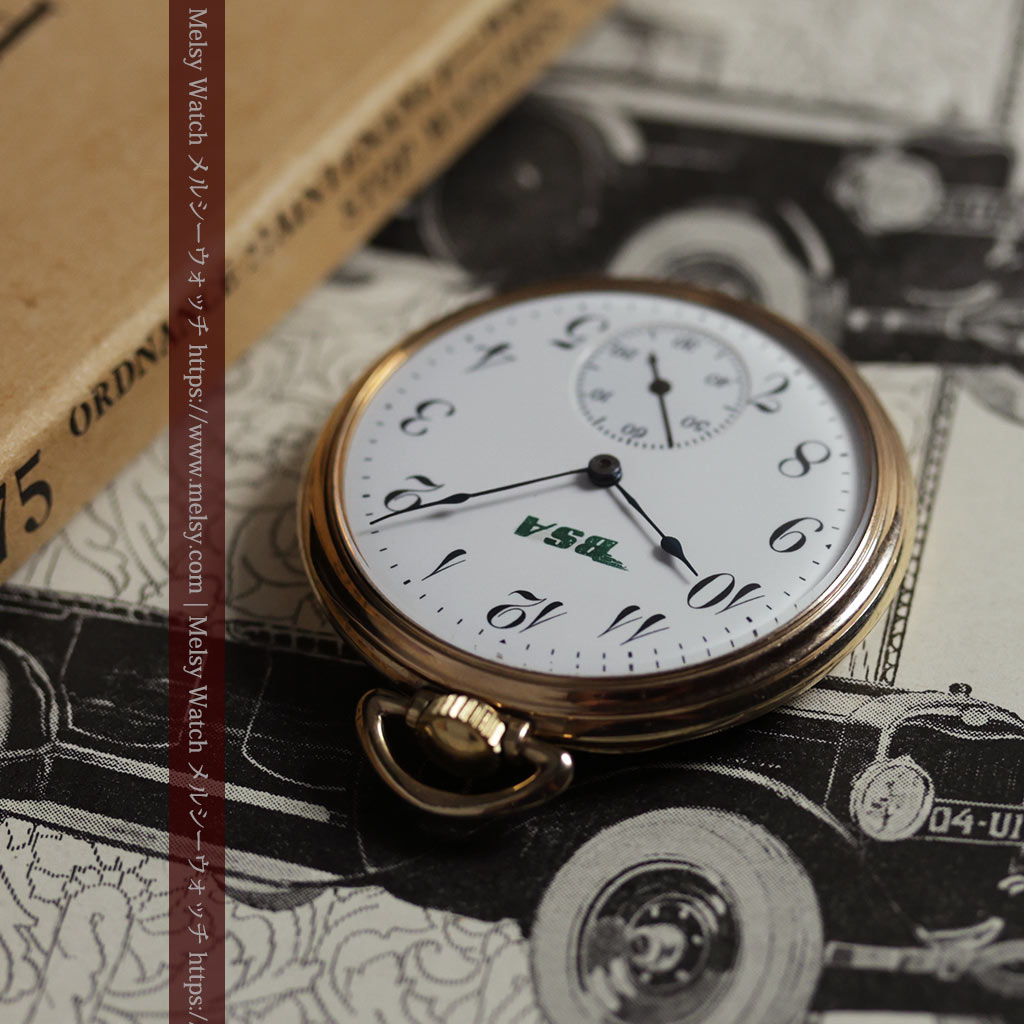 エルジン BSAクラシックバイクファンのためのアンティーク懐中時計 【1920年頃】-P2431-5