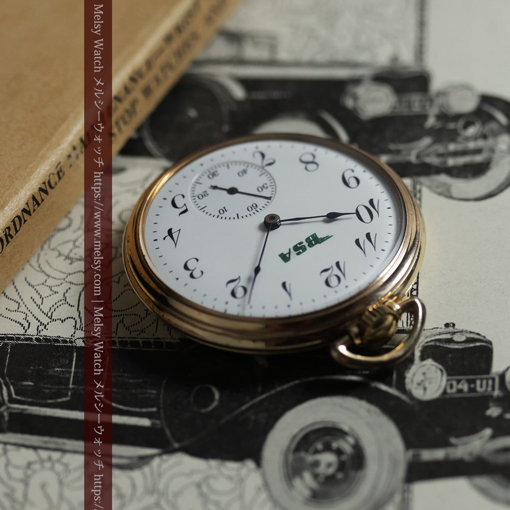 エルジン BSAクラシックバイクファンのためのアンティーク懐中時計 【1920年頃】-P2431-6