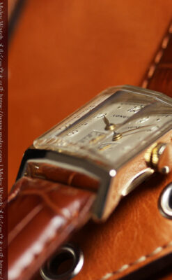 ロンジン 三面ガラスとケースの優れたデザインのアンティーク腕時計 【1950年頃】-W1446-6