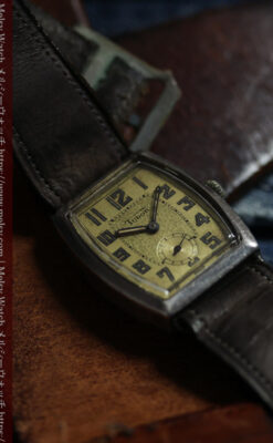 ロレックス・チューダー 非常に深みのある樽型の銀無垢アンティーク腕時計 【1940年頃】-W1711-1