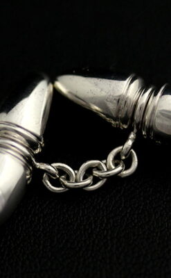 銀無垢カフスボタン-A0175-5