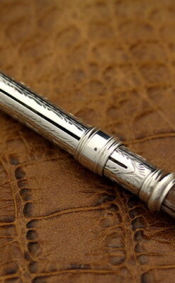 銀の鉛筆ホルダー-A0177-12