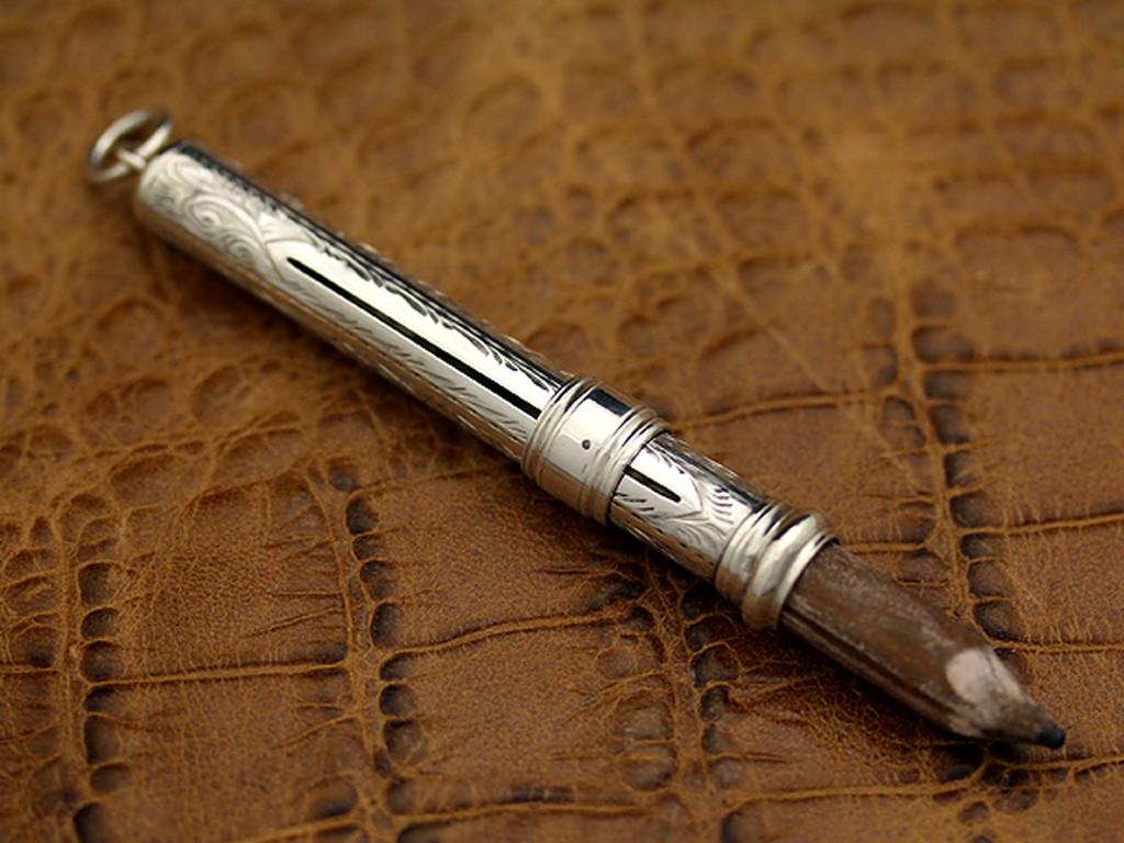 銀無垢アンティーク鉛筆ホルダー　【1905年頃】