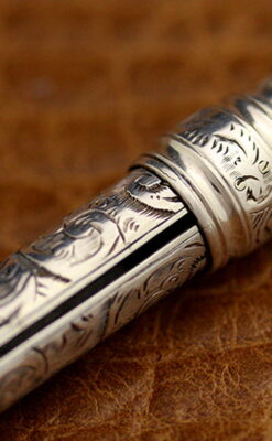 銀の鉛筆ホルダー-A0181-14