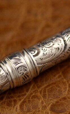 銀の鉛筆ホルダー-A0181-15