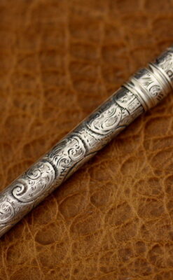 銀の鉛筆ホルダー-A0181-8