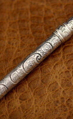 銀の鉛筆ホルダー-A0181-9