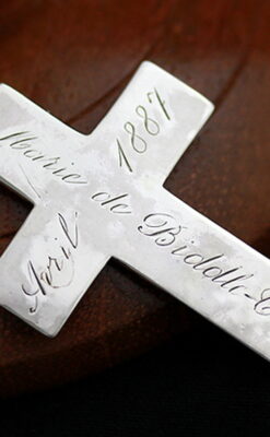 アンティーク銀無垢クロス-A0186-11