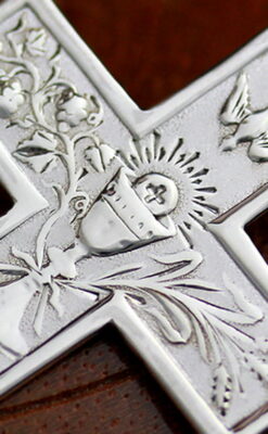 アンティーク銀無垢クロス-A0186-4
