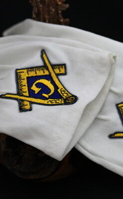 フリーメイソン金無垢カフスボタン-A0187-9