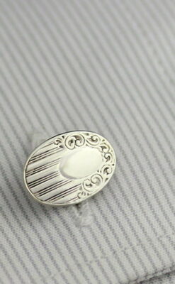 銀無垢カフスボタン-A0188-3