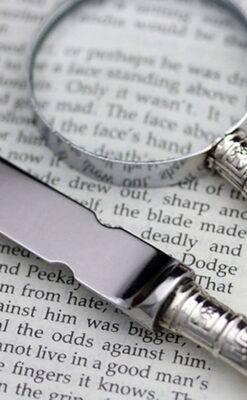 虫眼鏡とレターオープナー-A0190-2