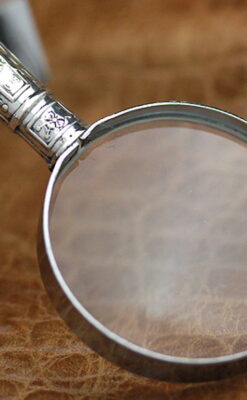 虫眼鏡とレターオープナー-A0190-9