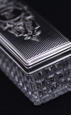 銀とガラスの小物入れ-A0197-10