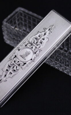 銀とガラスの小物入れ-A0197-6