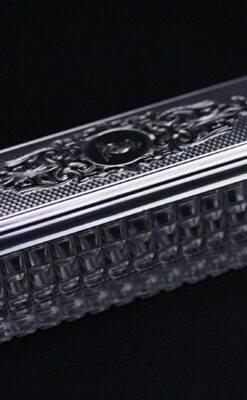 銀とガラスの小物入れ-A0197-9