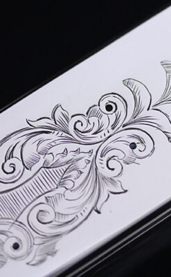 銀とガラスの小物入れ-A0198-6