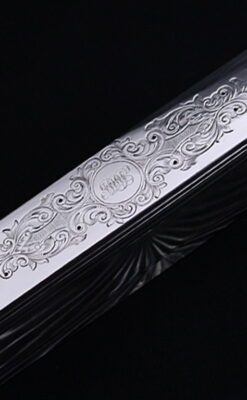 銀とガラスの小物入れ-A0198-8