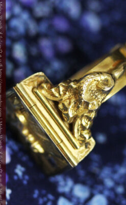 騎士の封蝋印とダイヤモンド・14金の指輪-A0202-10