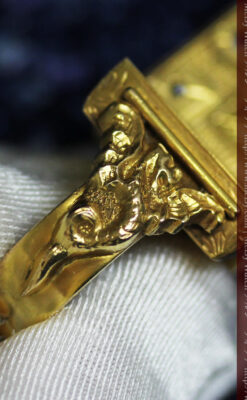 騎士の封蝋印とダイヤモンド・14金の指輪-A0202-11