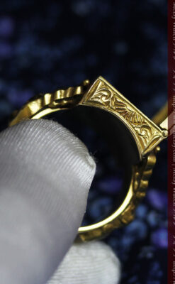 騎士の封蝋印とダイヤモンド・14金の指輪-A0202-13