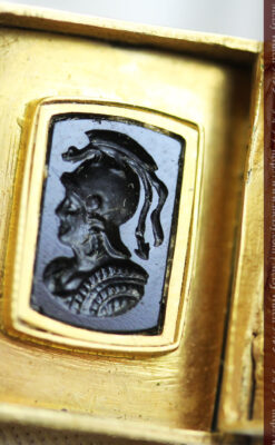 騎士の封蝋印とダイヤモンド・14金の指輪-A0202-3