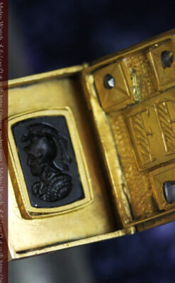 騎士の封蝋印とダイヤモンド・14金の指輪-A0202-5