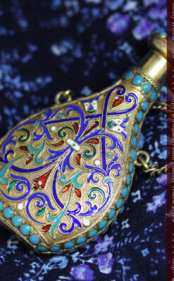 七宝焼きの香水ボトル-A0204-4