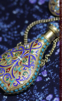 七宝焼きの香水ボトル-A0204-5