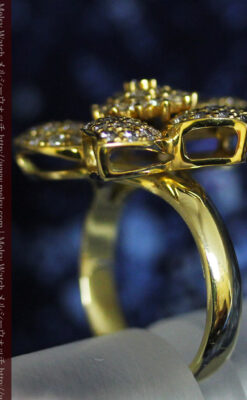 84石のダイヤモンドと18金の花の指輪-A0205-10