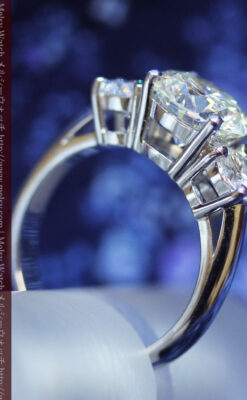 大粒のダイヤモンドと18金の指輪-A0207-9